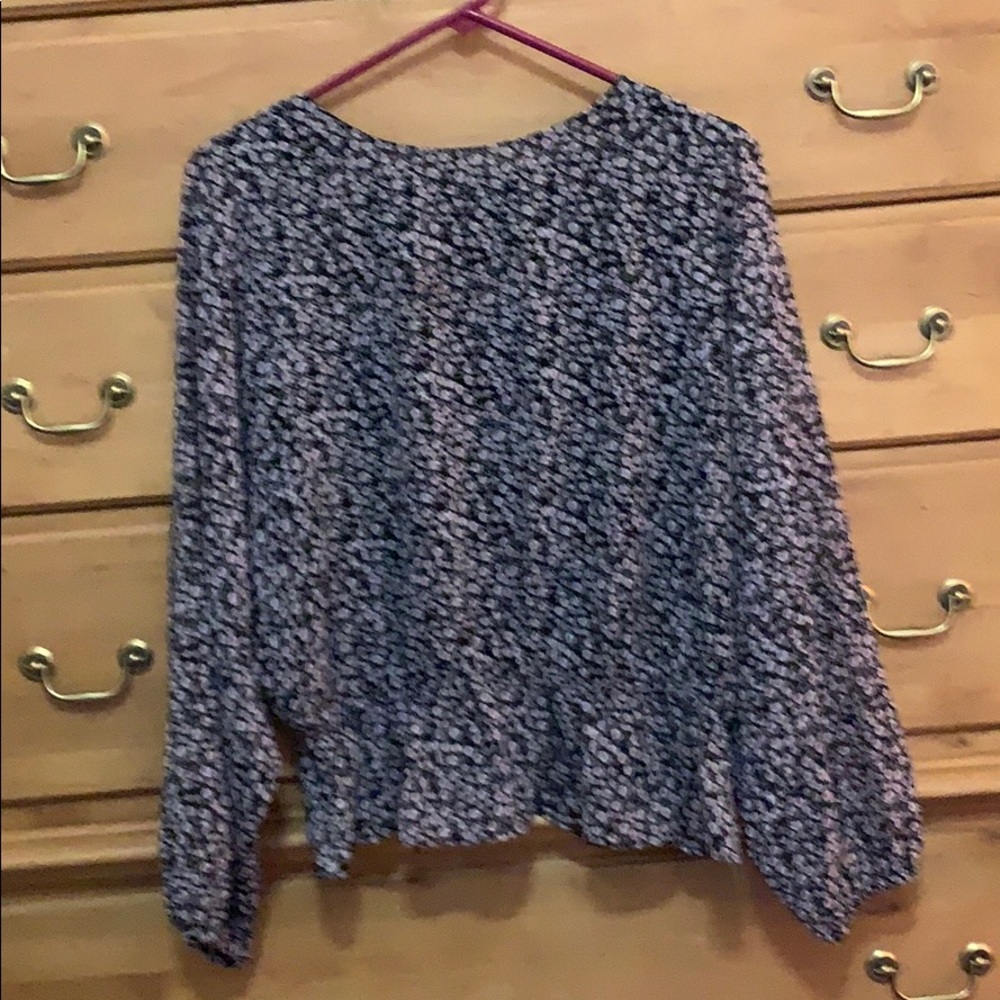 1. State Floral Peplum-style Blouse, size S.